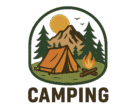 vintage camping adventure logo